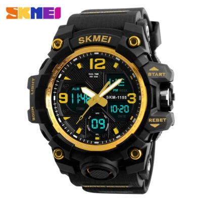 SKMEI Hombres Relojes Deportivos Luz LED Visualización de Fecha Niños Reloj Pulsera Digital Foto 1 de 4