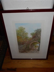 MARISSA BENETTI Silkscreen Painting THE RAILING Signed Original #150/150 ITALY - Picture 1 of 12