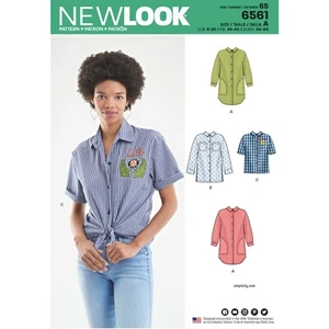 New Look SEWING PATTERN 6561 Misses' Shirts In 3 Lengths Sizes 8-20 - Picture 1 of 7