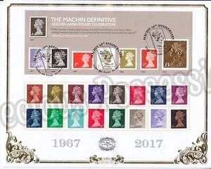 GB BENHAM FDC 2017 MACHIN DEFINITIVE 50TH ANNIVERSARY STAMPS LIMITED 41/100 - Picture 1 of 1