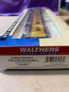WALTHERS HO 932-6851 Pullman Standard 10-6 posti letto auto - Union Pacific - Foto 1 di 2