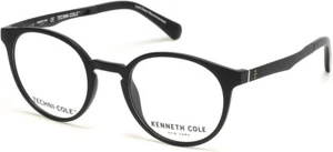 Kenneth Cole KC0319 Matt Schwarz 052 Kunststoff Rund Brille Brillengestell 50-22-145 - Bild 1 von 1