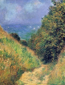Path at Pourville Landscape Claude Monet Hand painted Oil Painting Repro ART - Picture 1 of 9