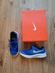 NIKE STAR RUNNER 2 PSV SCHUHE KINDER JUNGE GRÖßE 30 NEU OVP BLAU GELB - Bild 1 von 5