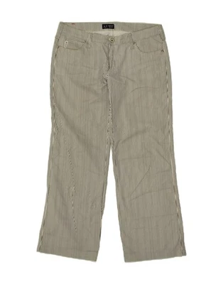 ARMANI JEANS Womens Bootcut Casual Trousers W30 L29  Grey Pinstripe Cotton BJ12 - Image 1 of 3