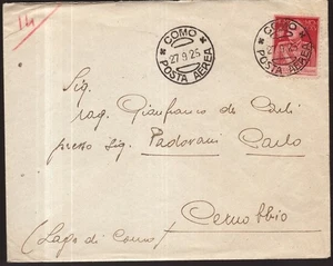 Italia Regno, busta primo volo Como-Cernobbio del 1925      -HF90 - Picture 1 of 3