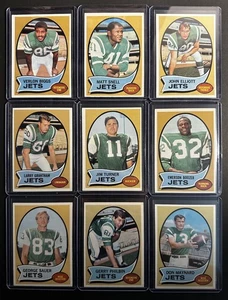 1970 Topps Fútbol New York Jets Equipo Sin Joe Namath 9 Tarjetas - Imagen 1 de 20