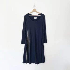 Elisa Cavaletti Dress Size UK 8 Nevy Blue Jersey Long Sleeve Midi - Picture 1 of 10