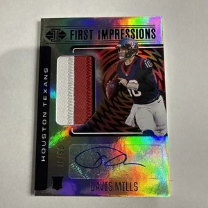 2021 Illusions Davis Mills RPA RC Patch AUTO #10/50 JERSEY MATCH!! - Bild 1 von 2