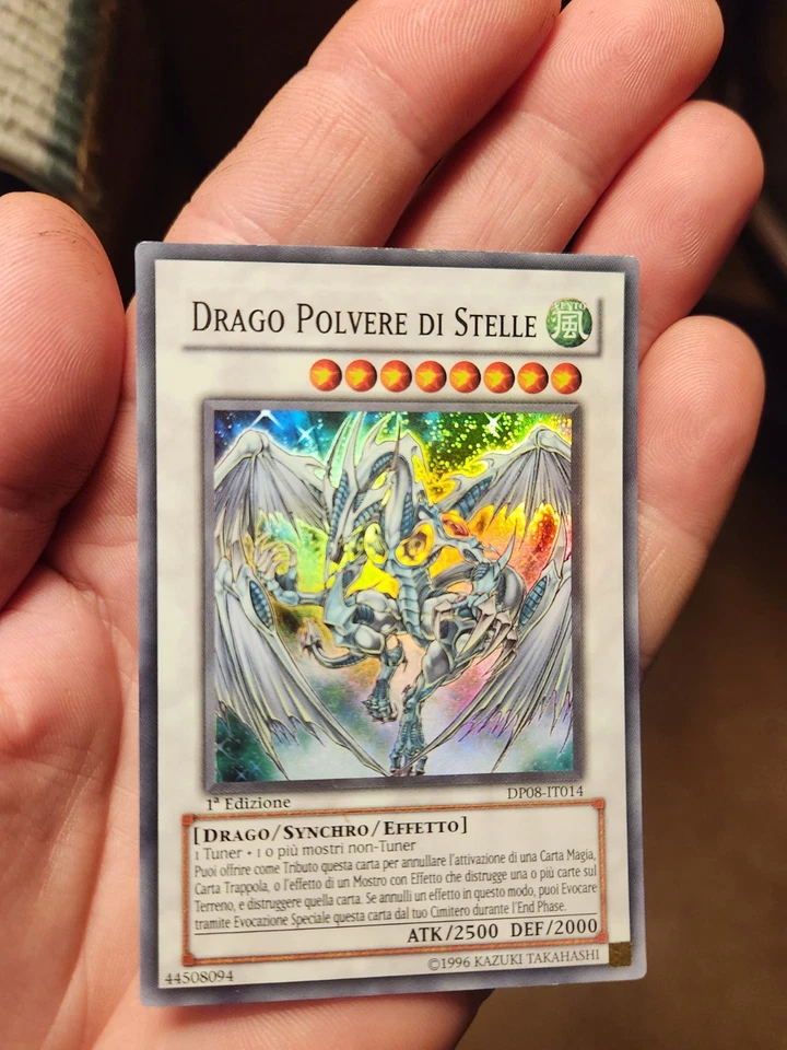 Yugioh! Stardust Dragon DP08-EN014 Super Rare 1st Edition Italian! - Image 1 of 2