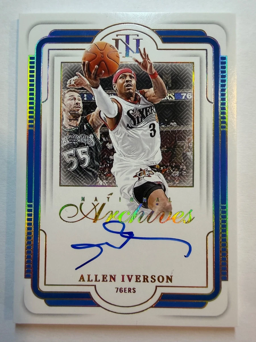 Panini Allen Iverson Autographed Basketball Trading Cards