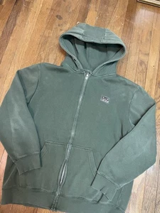 Vintage Y2K Sub Pop Zip Up Mens L Green Logo Music Seattle Skater Grunge Nirvana - Picture 1 of 7