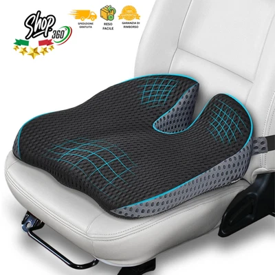 Cuscino per Sedile Auto Guidatore - Elevazione Postura Adulti con Memory Foam. - Immagine 1 di 4