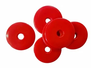 Pack of 50, 55mm Dia Survey Road Markers High Impact Plastic Discs RED. S7661 - Picture 1 of 1