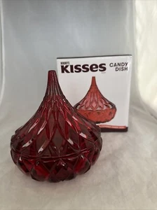 Godinger Gatherings Red Crystal Hersheys Kiss Candy Dish 2 Piece - Picture 1 of 10