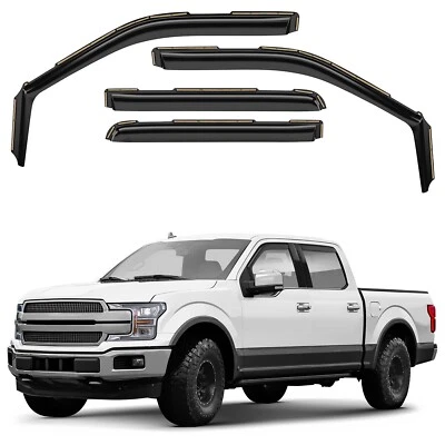Parasoles de lluvia protectores de viento para Ford F-150 SuperCrew 2015-2020 Foto 1 de 4