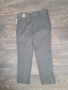 Pantalones de vestir Foundry para hombre color carbón oscuro frente plano pierna recta 38x34 nuevos con etiquetas  - Imagen 1 de 6