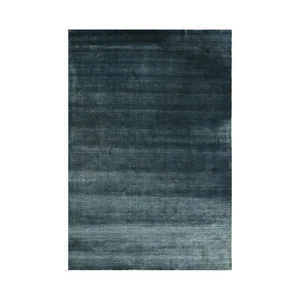 6x9 Blue Hand Knotted Modern Textured Tibetan Wool Area Rug - Picture 1 of 8