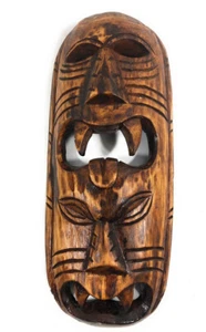 Fijian Tiki Mask 12" - 2 Deities Love & Prosperity | #mdr1901030 - Picture 1 of 1