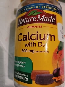 Nature Made Calcium Gummies 500mg per serving with Vitamin D3, 80 Gummies - Picture 1 of 1