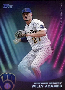 2022 Topps X Steve Aoki Party #71 WILLY ADAMES Milwaukee Brewers - Picture 1 of 2