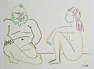 LITOGRAFÍA DE PABLO PICASSO 1955 con certificado de autenticidad. invertir en listado DE COLECCIÓN Picasso ARTE RARO - Imagen 1 de 2