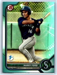 2022 Bowman 1st Edition Harry Ford #BPPF-78 Sky Blue Foil Seattle Mariners - Picture 1 of 2