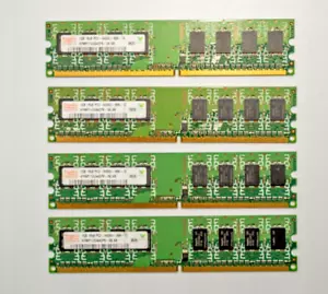 (4) Hynix 1GB 1Rx8 PC2-6400U-666-12 - Picture 1 of 2