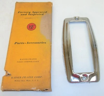 NOS 1947 1948  Kaiser Frazer Tail Light Bezel 200855 - Image 1 of 4