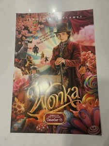 Póster de teatro original Wonka 2023 Timothee Chalamet Willy Wonka AMC exclusivo - Imagen 1 de 5