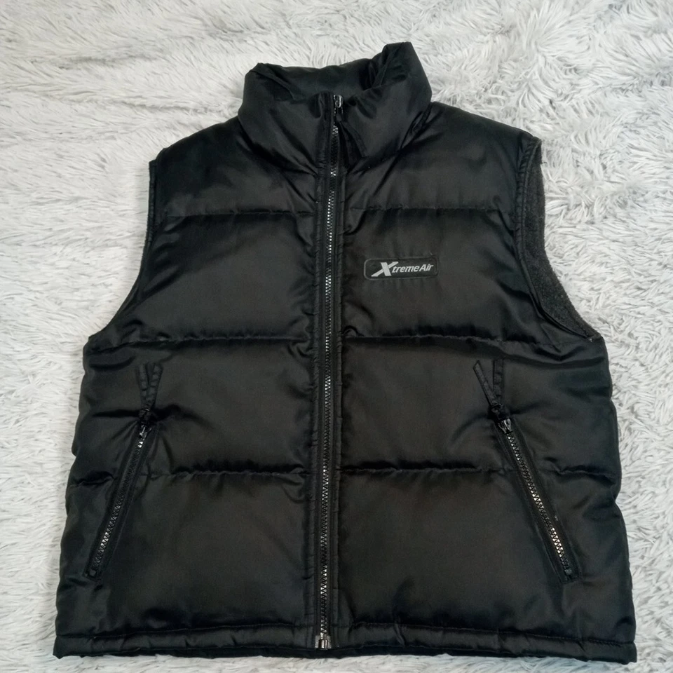 Chaleco Xtreme Air para mujer M negro acolchado Gorpcore plumas bolsillos cremallera Foto 1 de 4