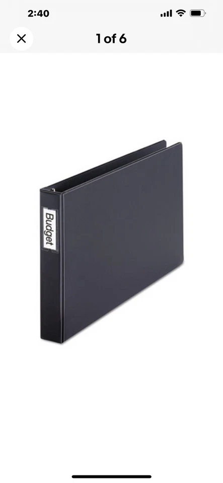 Cardinal 12122 11 Locking Slant-D Ring Binder 1 1/2" Cap. Black 6 /Case