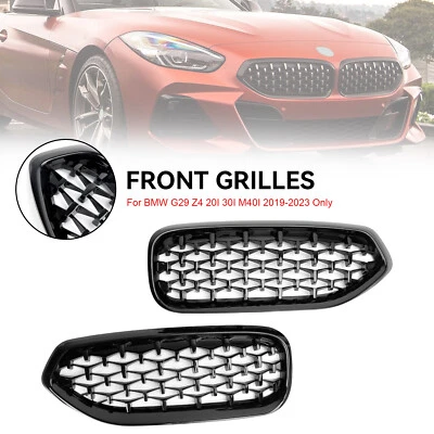 Diamond Style Gloss Black Front Kidney Grill Grille Fit BMW G29 Z4 2019~2023 - Image 1 of 4