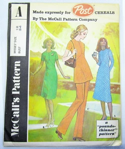 1971 pantalones túnica vintage talla 12 sin cortar poste cereal McCall's 2794 - Imagen 1 de 2