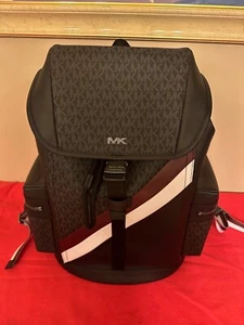 MICHAEL KORS BLACK LOGO BACK PACK - Picture 1 of 8