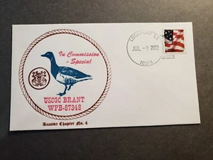 USCGC BRANT WPB-87348 Naval Cover 2002 COMMISSIONED Cachet LOCKPORT, LA - Picture 1 of 2