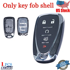1 5-Buttons Key Fob Shell Case Cover for Chevy Malibu 2016 2017 2018 2019~2023 - Picture 1 of 6