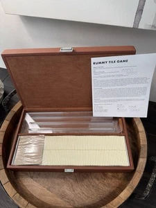 Pottery Barn / Mark and Graham Rummy Tile Game Set Leather Sealed NEW Read - Picture 1 of 8