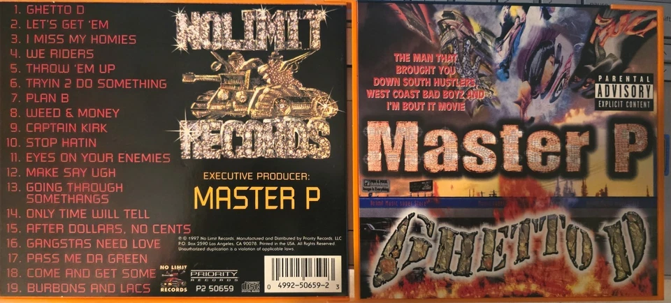 Ghetto D [PA] Master P CD (Orange Case) 1997 No Limit Records FAST SHIP FROM USA - Image 1 of 1