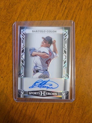 2024 Leaf Metal Sports Heroes Bartolo Colon #BA-BC1 autógrafo/3 Foto 1 de 2