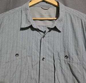 Royal Robbins Shirt Mens 2XL Nylon Mesh Vented Short Sleeve Hiking Outdoor Blue - Picture 1 of 8
