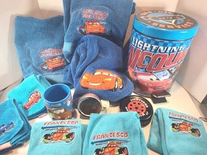 Juego de baño vintage Pixar Cars Lightning Mcqueen ¡MUY RARO! Muy bonito - Imagen 1 de 23