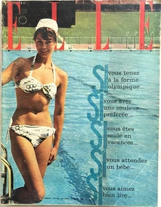 ELLE Magazine n° 763 du 5 Août 1960 ancienne revue de Mode Couture Chapeau - Imagen 1 de 7