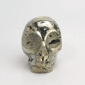 1.875" 129g Pyrite Skull from Peru Hand Carved Polished Natural Crystal Exposure - Picture 1 of 12