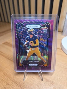J.J. McCarthy 2024 Panini Prizm Draft Picks Purple Wave RC, Vikings, Wolverines - Bild 1 von 3