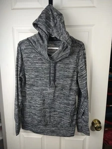 L.L. Bean Woman M Capucha Capucha Cuello Gris Atheleisure Sudadera con Capucha Pulgar Agujero Ropa Activa - Imagen 1 de 11
