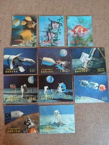 Bhutan 3d Stamps Fish Space Astronaut - Picture 1 of 6