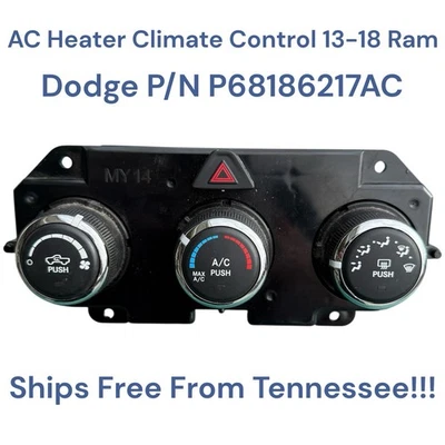 2013-2018 Dodge Ram 1500 2500 3500 AC Heater Climate Temp Control P68186217 OEM - Image 1 of 4