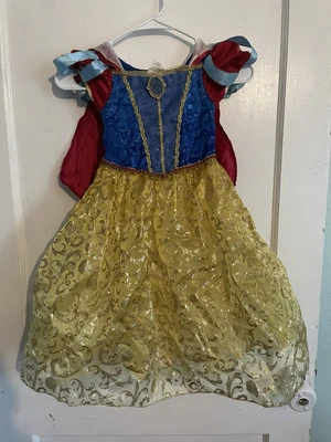 Disney Store Size 2-3 Snow White Costume Dress with Gold Glitter Designs - Image 1 of 4
