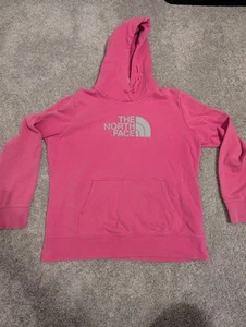 The North Face Hoodie Womens XL  Pink Logo Pullover Outdoor Casual Travel - Picture 1 of 10